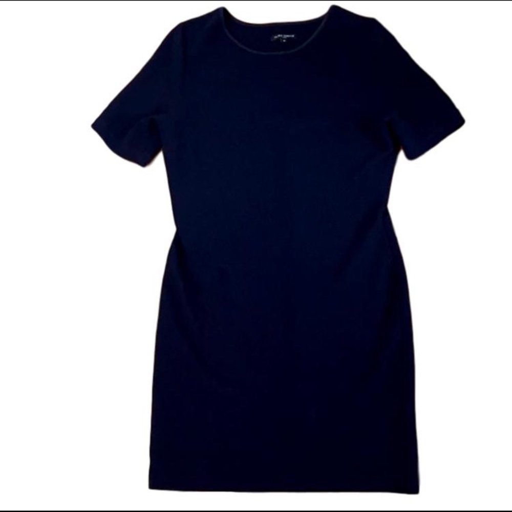 Mario Serrani Navy Ribbed Sheath Dress size medium